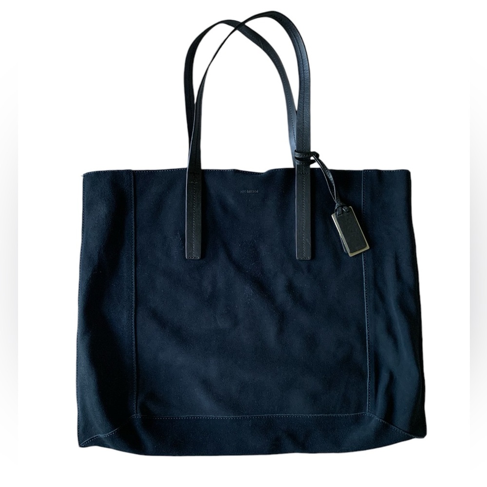 Joy Gryson Black Suede “Dylan” Large Shopper Tote